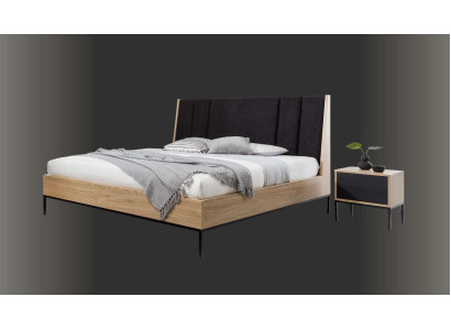 Set da camera da letto Beige Letto Elegante 2 Comodini di lusso Moderno Nuovo 3 pezzi.