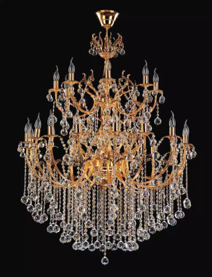 Reale lusso lampadario lampadario soffitto oro lampada a soffitto lampadario cristallo