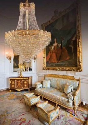 Lampadario di lusso soffitto lampadario lampada a soffitto lussureggiante oro cristallo 77x145