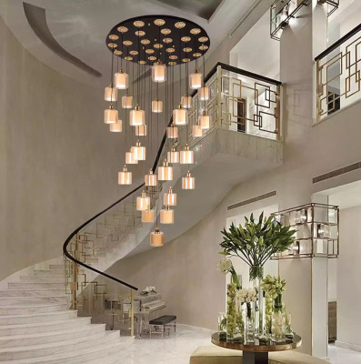 Lussuoso lampadario da soggiorno a soffitto lampadario lampada a soffitto lustrini oro