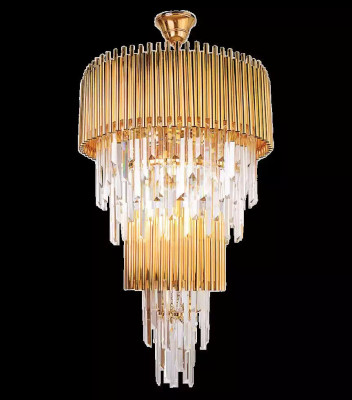 Lustro di lusso a soffitto in oro Lampada a soffitto Lampadario di cristallo XXL