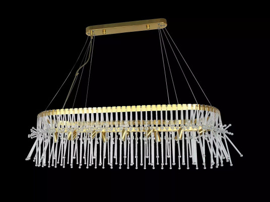 Tavolo da pranzo Lampada a soffitto Lampadario Lampadario di lusso Oro Candelabro in vetro