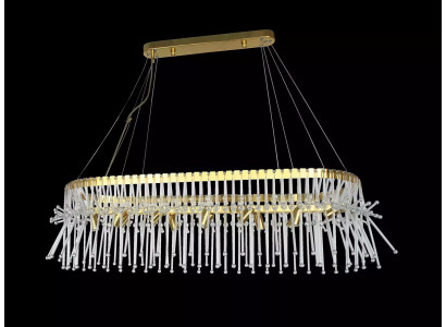 Tavolo da pranzo Lampada a soffitto Lampadario Lampadario di lusso Oro Candelabro in vetro