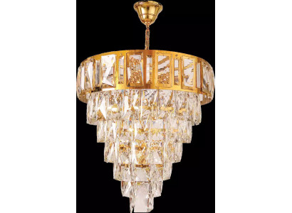 Lampadario a soffitto Lampadario di lusso in oro Lampada a soffitto Lampadario di cristallo luminoso