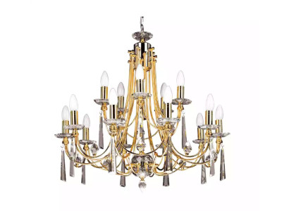Lusso Lampadario a soffitto Lampadario plafoniera Stile Oro Cristallo.