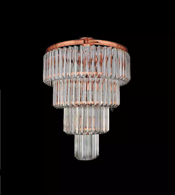 Lampada a soffitto, lampadario di lusso in oro, lampadario di cristallo a cassonetto d'arte