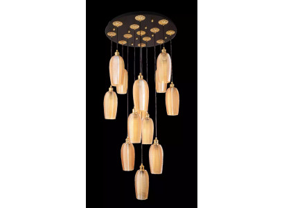 Lustro di lusso lampadario lampadario lampada soffitto moderna vetro oro