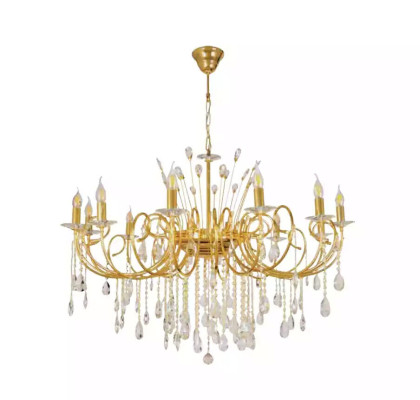 Kronleuchter Lampada Sospensione Lampada Soggiorno Vetro Oro Lusso Lampadario Lampade