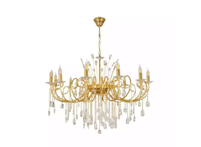 Kronleuchter Lampada Sospensione Lampada Soggiorno Vetro Oro Lusso Lampadario Lampade