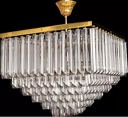 Plafoniera di lusso in oro lampadario lampada a soffitto lampadario di cristallo lucido