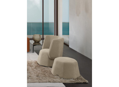 Design Poltrona di lusso monoposto moderna con schienale in tessuto 1 posti mobili monoposto Prianera