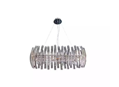 Candelabro di cristallo per il soggiorno in un lussuoso colore cromo.