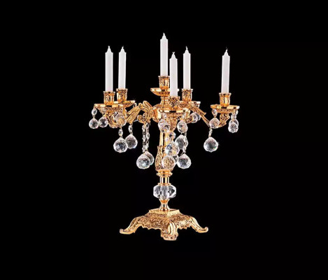 Portacandele Candelabro Porta candele Candeliere da tavolo Elegante Oro