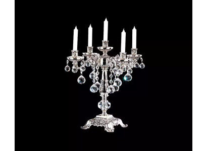 Portacandele candeliere portacandele portacandele elegante in argento arte.