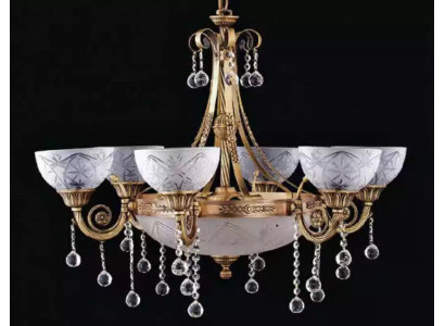 Lampadario a soffitto Lampadario a soffitto Lampada Lampadario in vetro oro Cavaliere Albergo