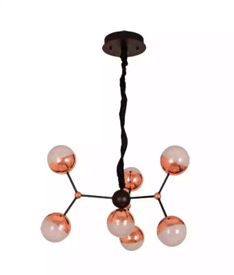 Lustro a candeliere a cerchio Lampada a soffitto Corona luminosa Design dorato Stile moderno