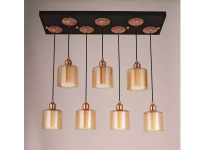 Lampadario a sospensione con cristalli, lussuosa illuminazione da soffitto in oro