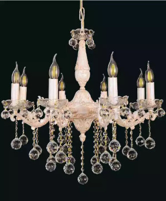 Lustro Lampadario Lampadario Beige Lampada da soffitto Cristallo Lampada