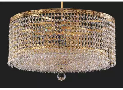 Lustro lampadario soffitto lusso oro candelabro lampada soffitto tonda cristallo arte.