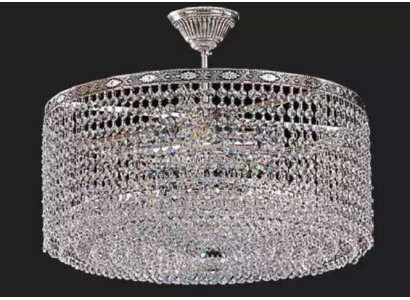 Lampada da soffitto rotonda Lampadario di lusso Argento Lampadario Lampadario di cristallo