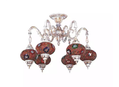 Soffitto lampadario Luster Art lampadario Lampada a soffitto Lampade Vetro Bianco