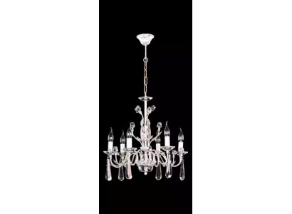 Grande lampadario da soffitto lampada da soggiorno luster a corona bianco candeliere in cristallo