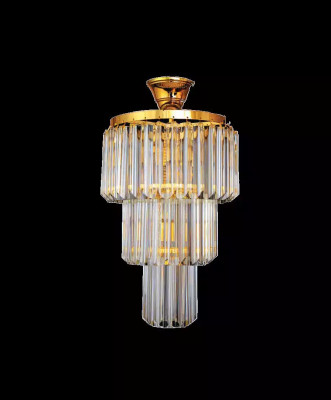 Lampadario soffitto design lusso in cristallo e oro stile moderno per soggiorno
