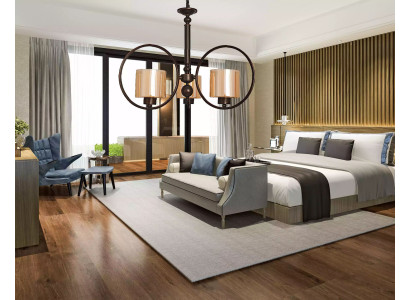 Lampada a soffitto lussuosa, lampada da soggiorno a sospensione in vetro nuova.