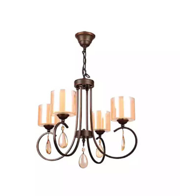 Lampada a sospensione Design moderno in vetro color oro per soggiorno. Nuova.