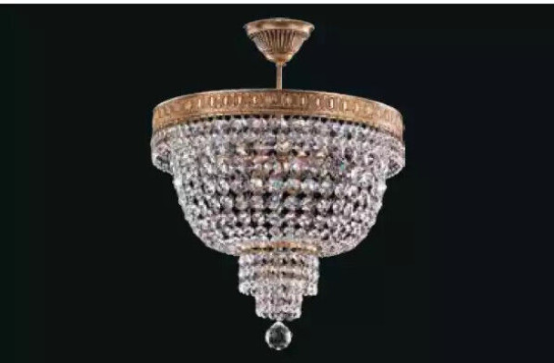 Plafoniera di lusso in oro lampadario lampada a soffitto lampadario di cristallo stile.