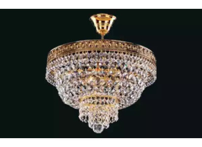 Lustro lampadario a soffitto di lusso in oro lampadario lampadario a soffitto a cristalli d'arte