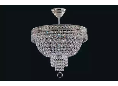 Lustro lampadario di lusso argento lampadario lampada a soffitto in cristallo