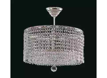 Lampada a soffitto rotonda Lampadario a soffitto in cristallo di lusso Argento Lampadario Chandelier