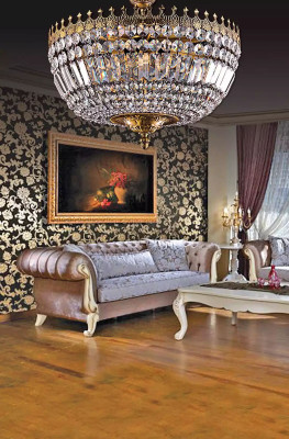 Illuminazione lampadario di lusso in oro Lampadario a soffitto Luce a soffitto Lampadario Lustro Cristallo Arte