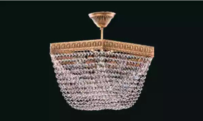 Lampada a soffitto Lampadario di lusso in oro Lampadario di cristallo a tulipani con paralume