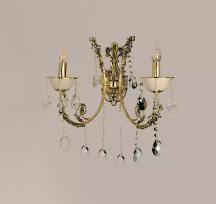 Applique lampada da parete lampade a parete Art Luster parete lampada oro cristallo