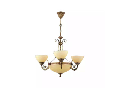 Plafoniera Lampada a soffitto Lampadario Candelabro in vetro beige Arte Plafoniera Lampada a soffitto Lampadario Candelabro in vetro beige Arte