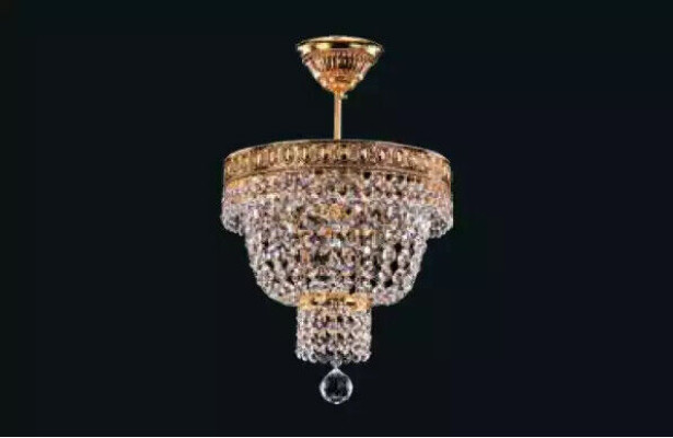 Lampadario lampadario soffitto lusso oro lampada a soffitto lustrino cristallo arte
