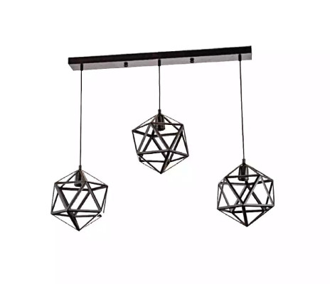 Lampada a sospensione moderna di lusso nera per lampade a soffitto soggiorno.