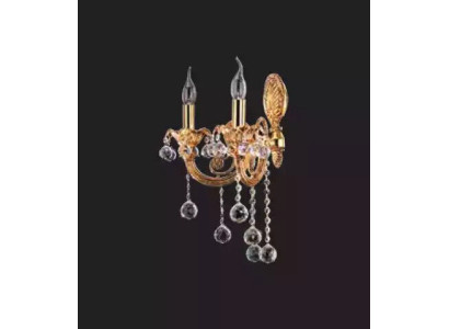 Applique lampada da parete Applique di Arte Lampadario da parete Lampada da parete in cristallo dorato.