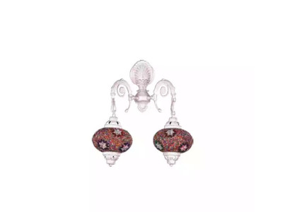 Lampada da parete Lampada da parete Lampade da parete Stile Lampadario Lampade da parete in vetro bianco