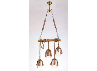 Lampada Soffitto in Bambù Luminiera Lampadario Lampadario Lampada soffitto Vetro Marrone