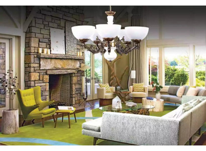 Lampadario Lampadario Lampadario Lampada da soffitto Marrone Classico