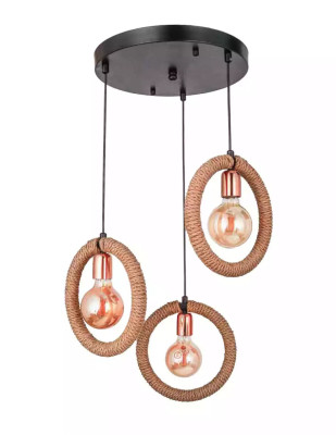 Lustro Lampadario Lampadario Lampada da soffitto Lampada Vetro Marrone Moderno
