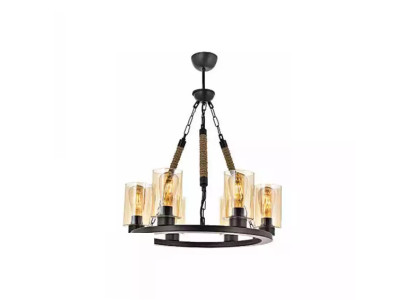 Lampada Lampadario a soffitto Lampadario Lampadario Candelabro vetro Nero Nuovo