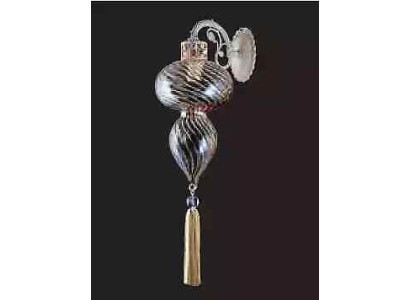 Lampada da parete Applique da parete Lampada da parete Lampadario Lampade da parete Argento Vetro Arte