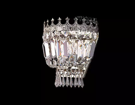 Lampade da parete Applique Lampada da parete Lampadario Parete Lampade Cristallo Argento
