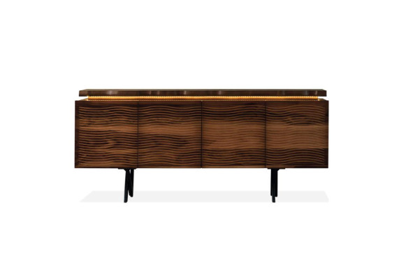 Designer credenza in legno marrone di lusso per sala da pranzo