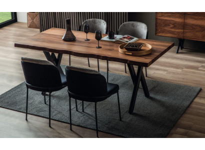 Tavolo da pranzo in legno marrone Robuste tavoli da pranzo Tavoli in legno Mobili di lusso