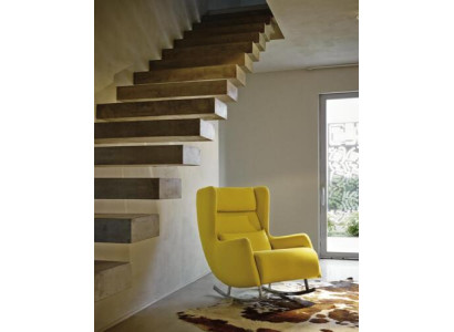 Sedia di lusso imbottita in stile italiano in legno massello arredamento moderno monoposto